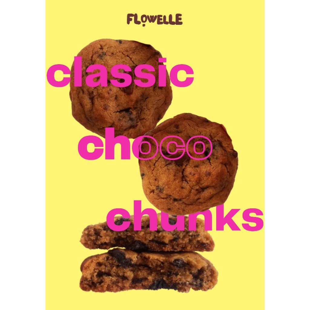 

Classic Choco Chunks | Cookies Flowelle | 50 gram | Dark and Milk Chocolate Chunks | Pcs