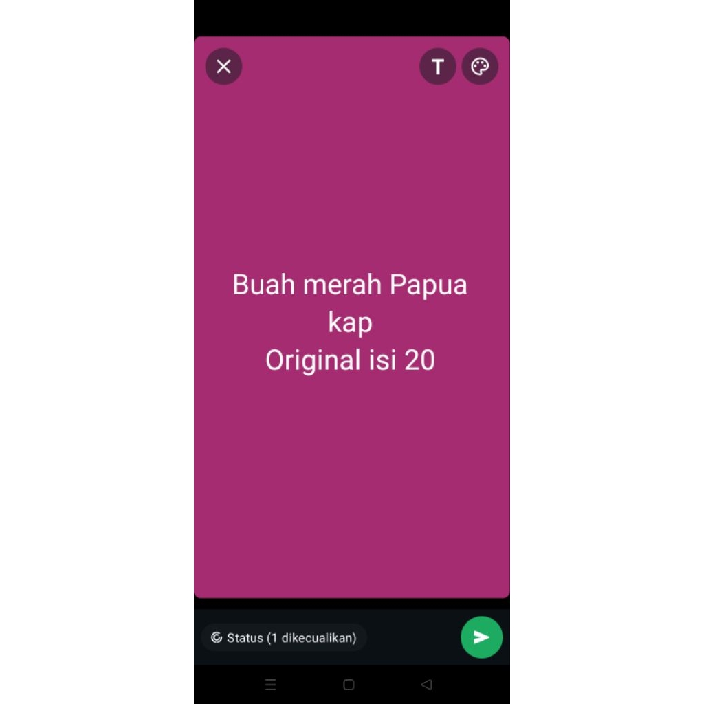 

kap tradisional buah merah Papua ori isi 20