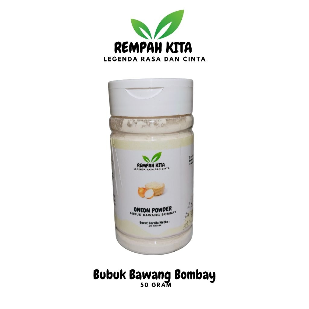 

REMPAH KITA - Bubuk Bawang Bombay / Onion Powder - Kemasan Botol 50 Gram
