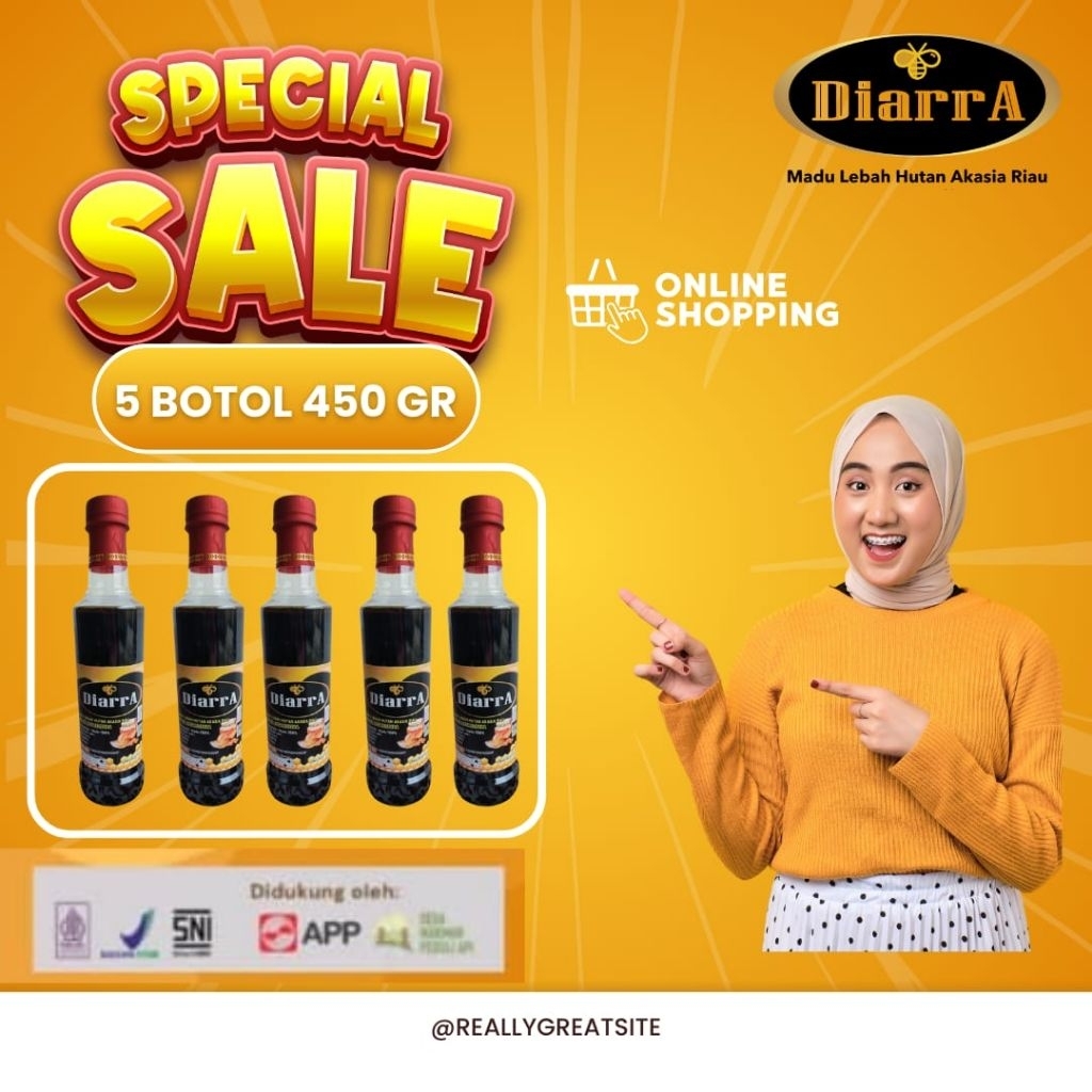 

Madu DiarrA Paket Hemat -Madu acasia,madu asli-madu-Rawhoney-tanpaproses-tanpapengolahan-Sertifikasi-BPOM-Halal-Ujilab-SIG-Bogor