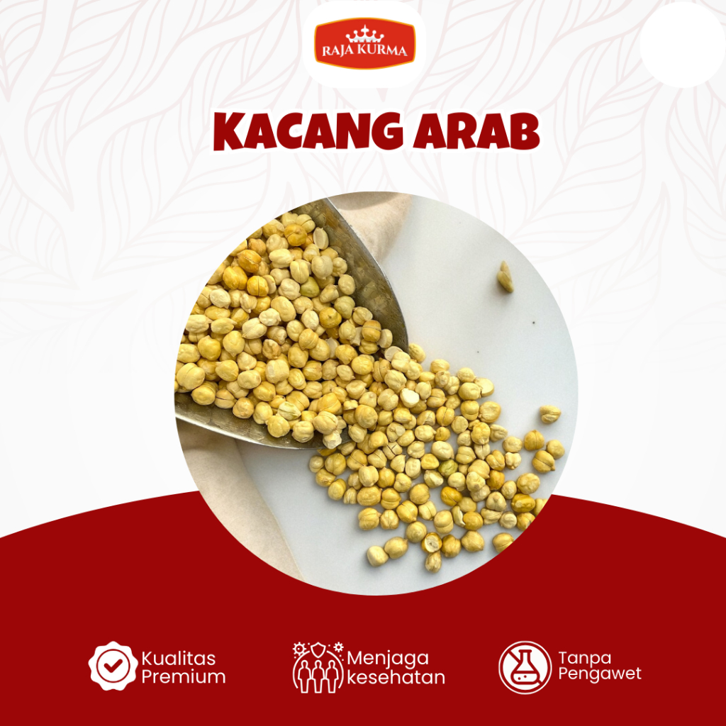 

Kacang Arab Panggang premium 1 Kg & 500 Gr Chickpeas Makanan Khas Timur Tengah Kaya Protein Oleh Oleh Haji Dan Umrah