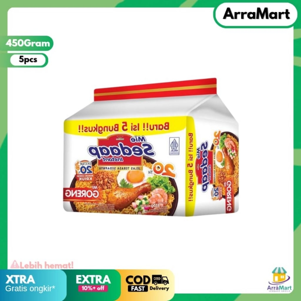 

Mie Sedaap Goreng Isi 5 Mie Instan 450gram