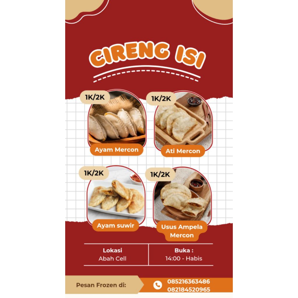 

cireng isi ayam mercon