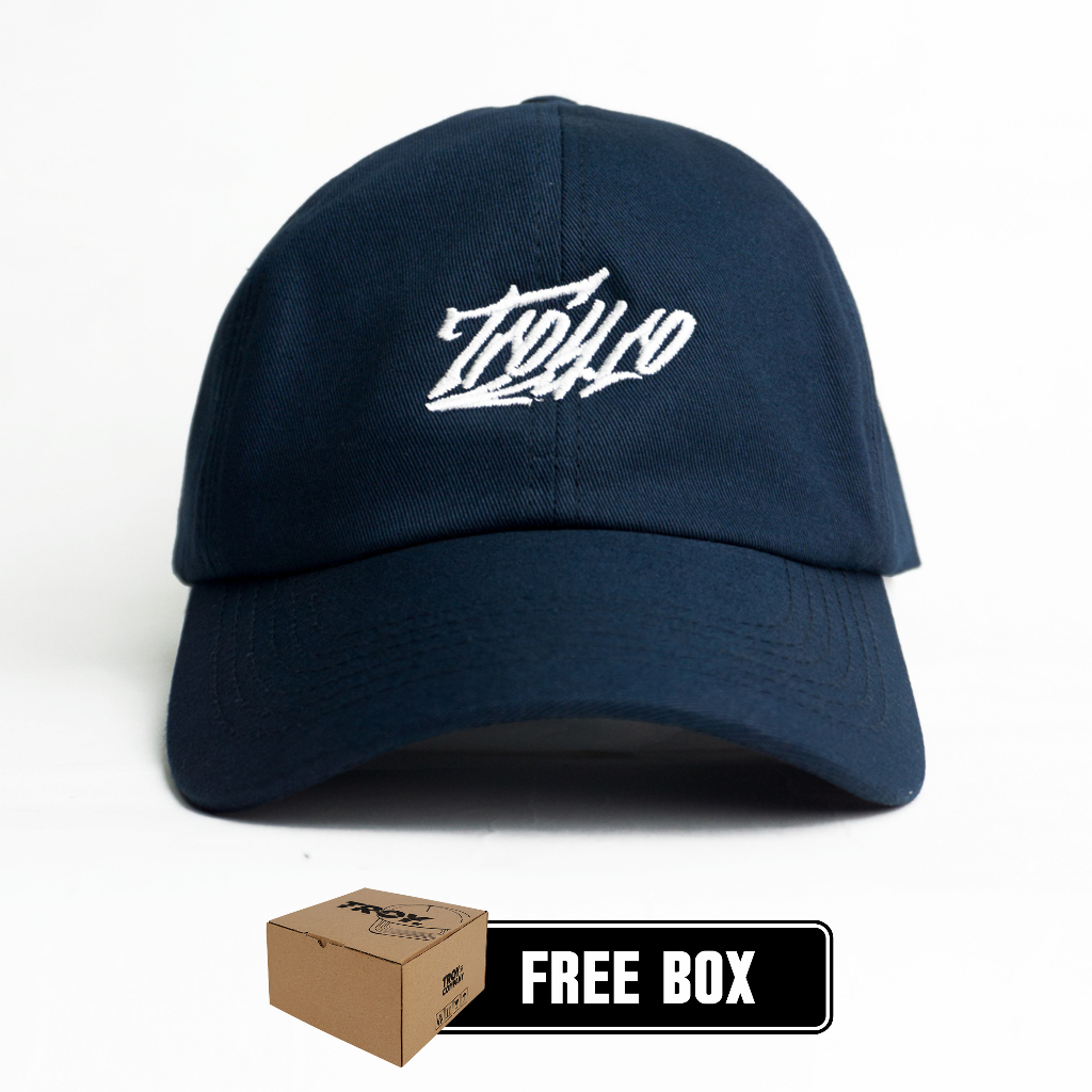 [FREE BOX] Troy Company Polo Cap Navy Arrow - Topi Baseball Biru Navy BC 3271