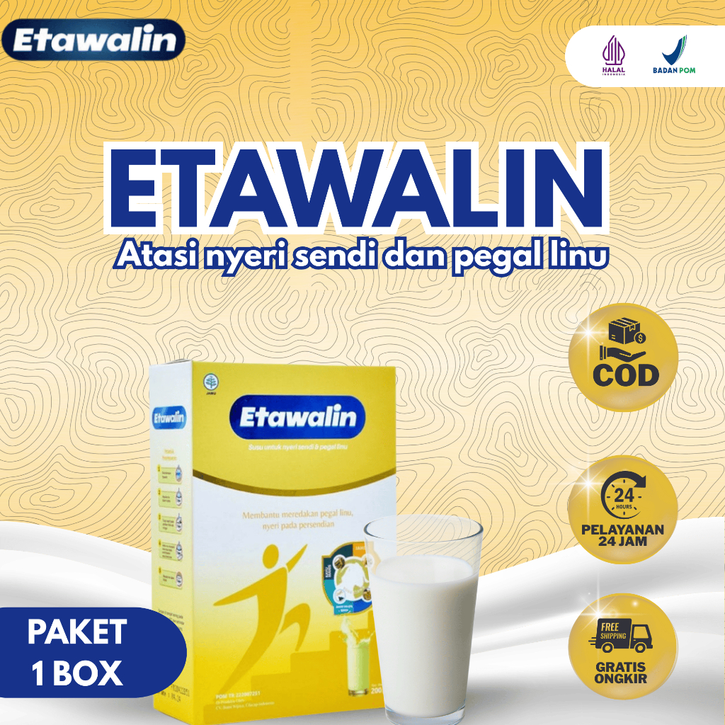 

ETAWALIN SUSU KAMBING ETAWA ASLI ATASI NYERI SENDI DAN ASAM URAT ORIGINAL 1 100% BOX