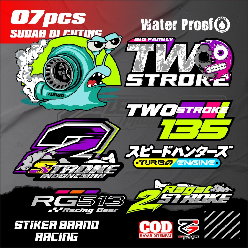 

Stiker tempel stiker paket stiker paket 07 pcs kata - kata stiker cutting tempel anti air