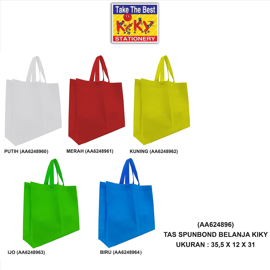 

KIKY Tas Spunbond Belanja (Uk. 35,5 x 31 x 12 cm) - 1 Pcs