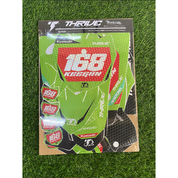 DECAL STIKER CUSTOM KAWASAKI KLX 230 HOLOGRAM LAMINASI DOFF PRIZM FULL BODY