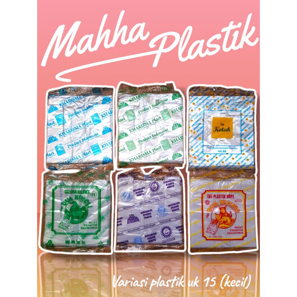 Plastik Kecil Uk. 15, Kantong Plastik Kecil, Kresek Kecil, Plastik kecil putih/bening