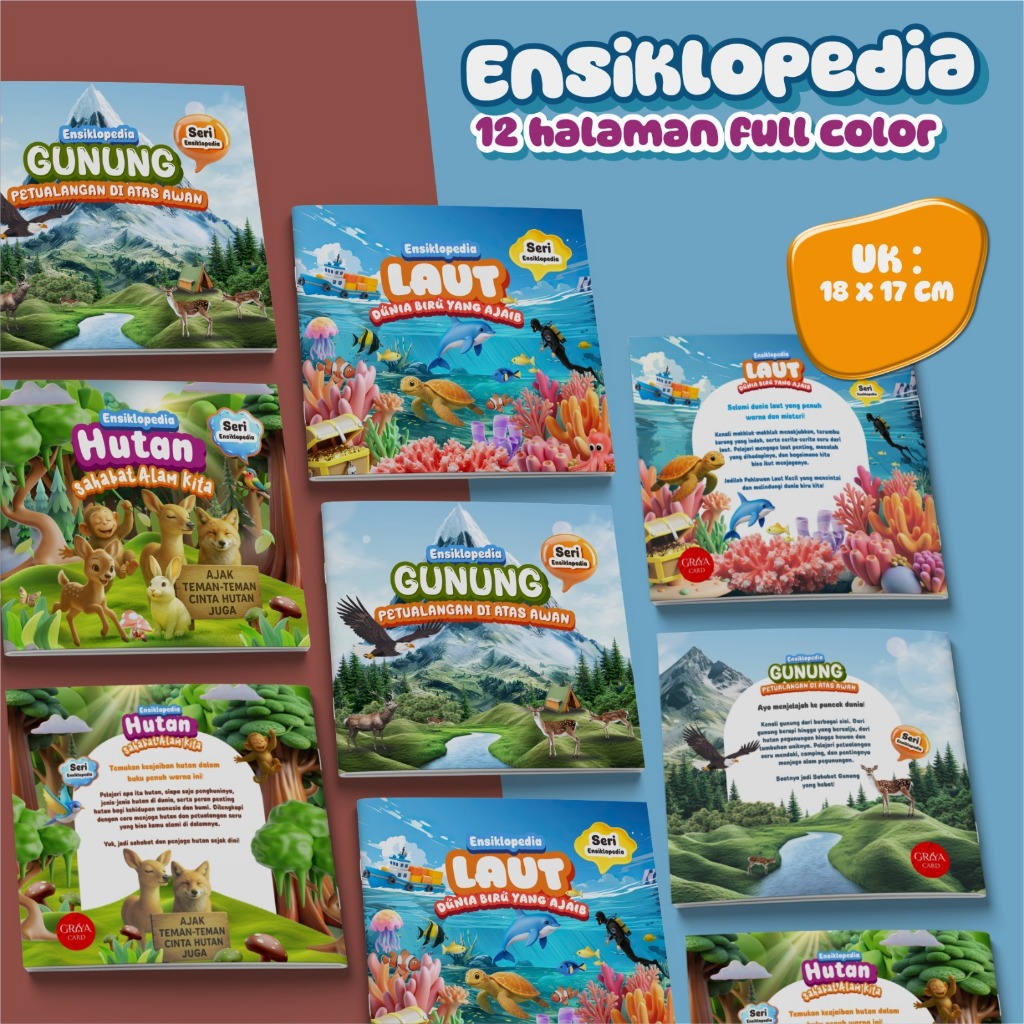 ENSIKLOPEDIA SI KECIL | BUKU ILMU PENGETAHUAN ANAK ALAM SEKITAR | BUKU ENSIKLOPEDIA FULL COLOR