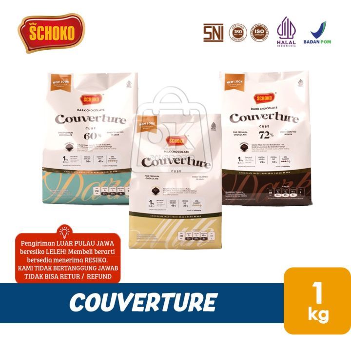 

[oddsolshop] pekanbaru/Schoko Chocolate Couverture Cube Berbagai Variant 250gr Repack