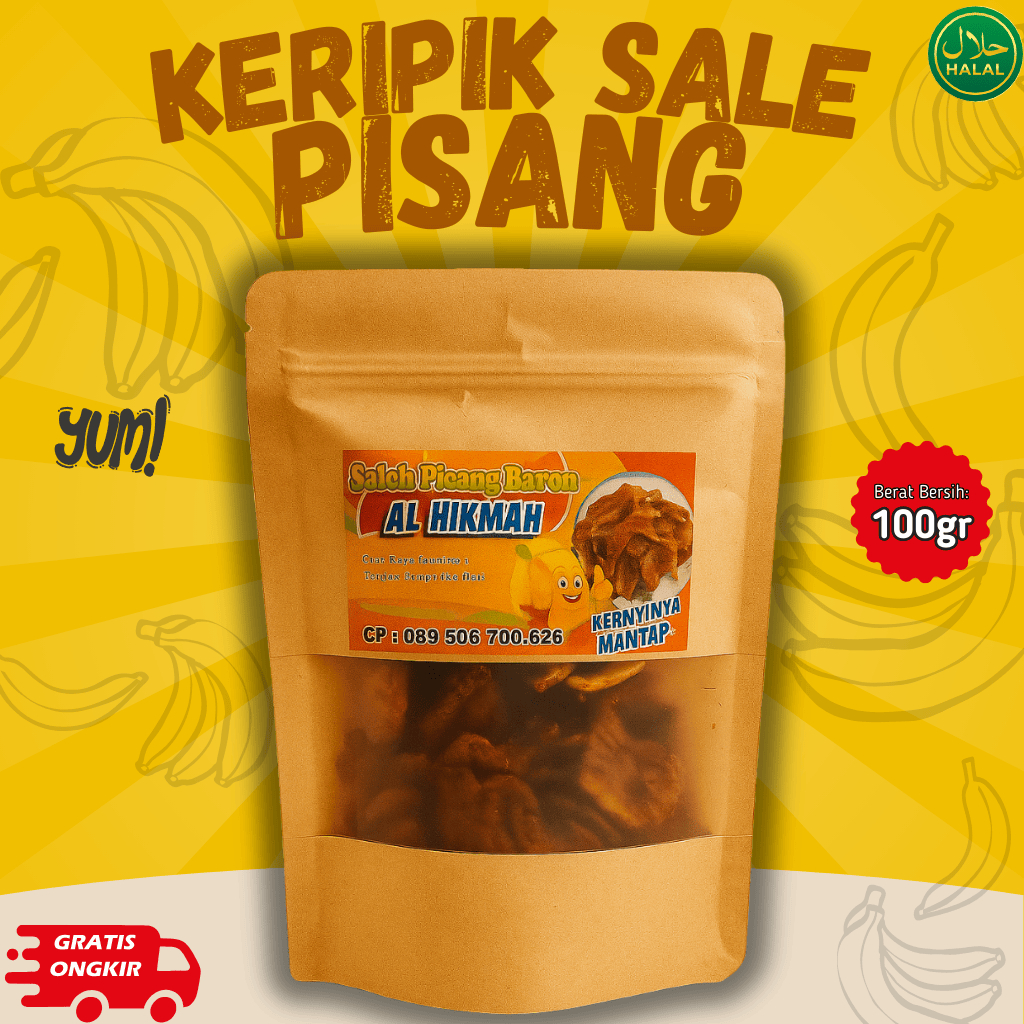 

Keripik Sale Pisang Manis Renyah Khas Cilacap 100 gr