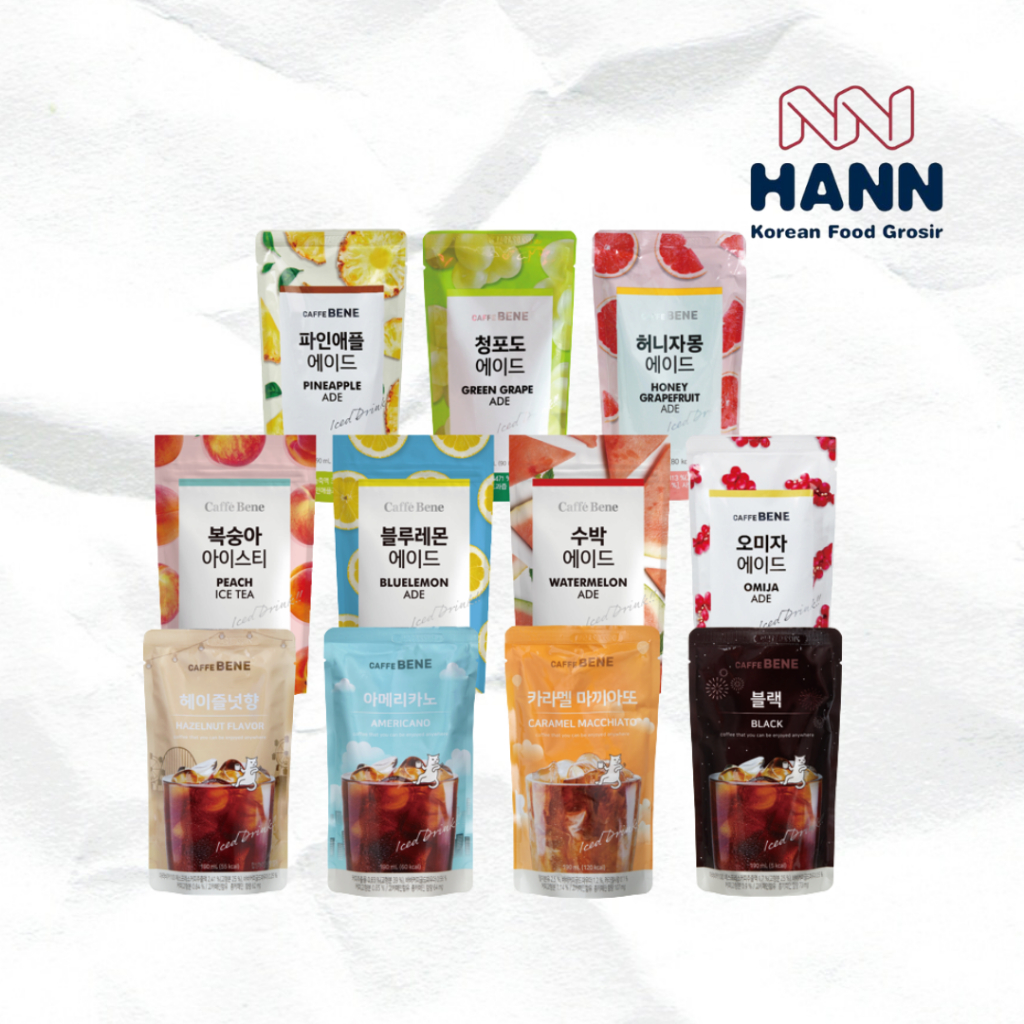 

Caffebene All Varian 190ml / minuman asli korea / minuman ala korea / coffe dan non coffe / halal / caffebene all varian / caffebene