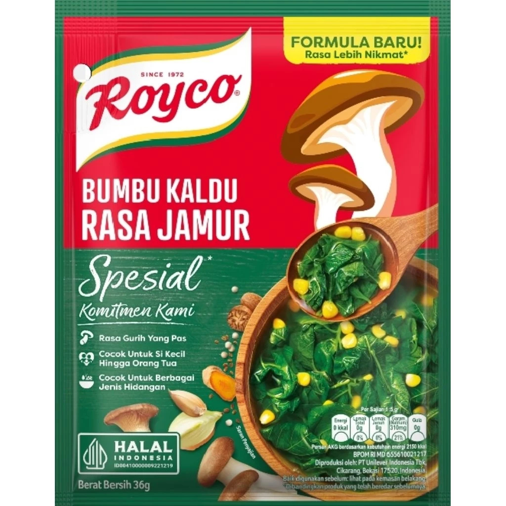 

Royco Bumbu Kaldu Jamur 36g - Kebutuham Memasak - Penyedap Rasa -Toserba Gadjah-Ekonomis XF 130