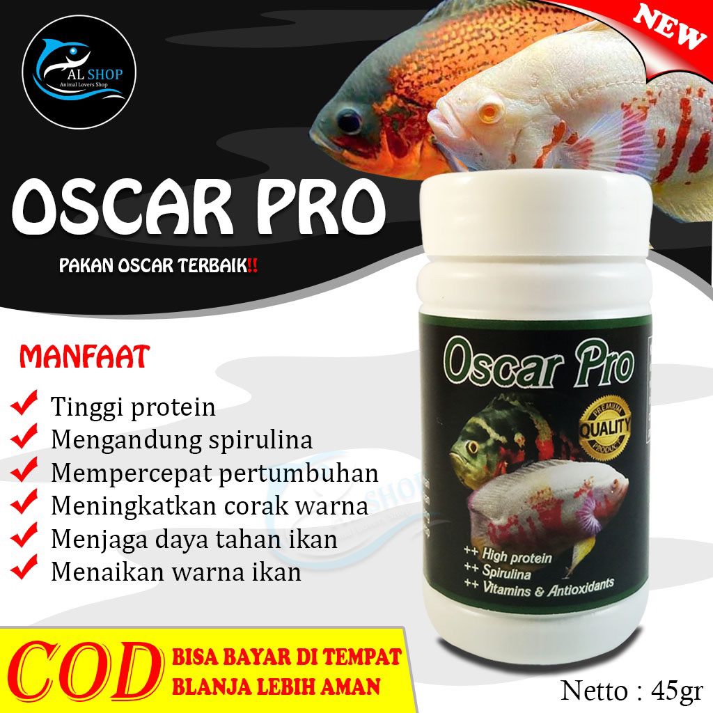 Pelet pakan ikan Oscar pakan ikan predator Oscar Tiger albino