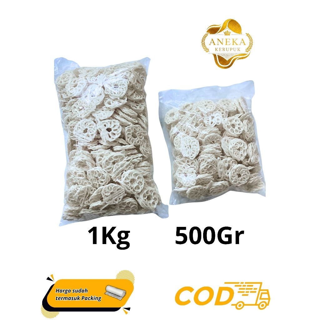 

KERECEK KERUPUK MENTAH UYEL PUTIH TANGGUNG / MAWAR PUTIH TANGGUNG / JEBLES PUTIH TANGGUNG