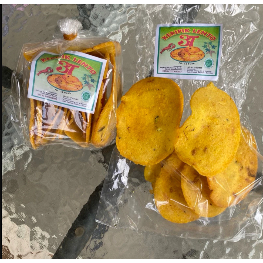 

Keripik Lento 3T Khas Pesisir Selatan Sumatera Barat Kemasan 1 Pack Tanpa Bahan Pengawet
