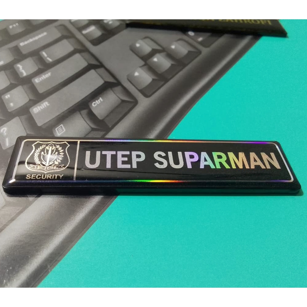 

NameTag Papan Nama Dada Holografi Resin Tanda Pengenal Costume Pns Security Pegawai Umum