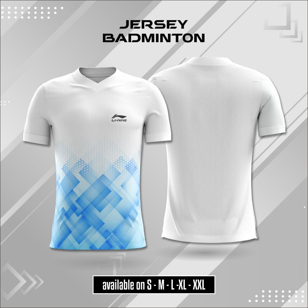 Kaos Jersey Bulutangkis Dry Fit 183 - Jersey Badminton Lengan Pendek
