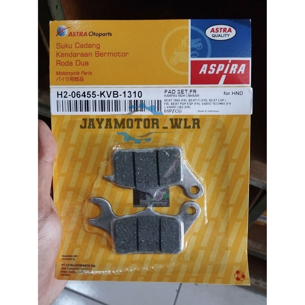 KAMPAS REM DEPAN VARIO TECHNO BEAT FI ORIGINAL MERK ASPIRA