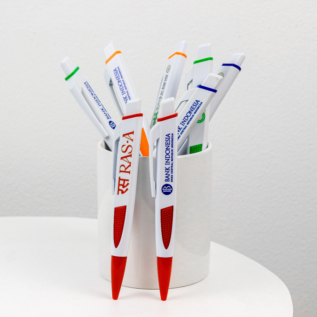 

Ballpoint bolpen pulpen pena Gepeng Custom Logo Nama Souvenir Acara Kantor Seminar Premium