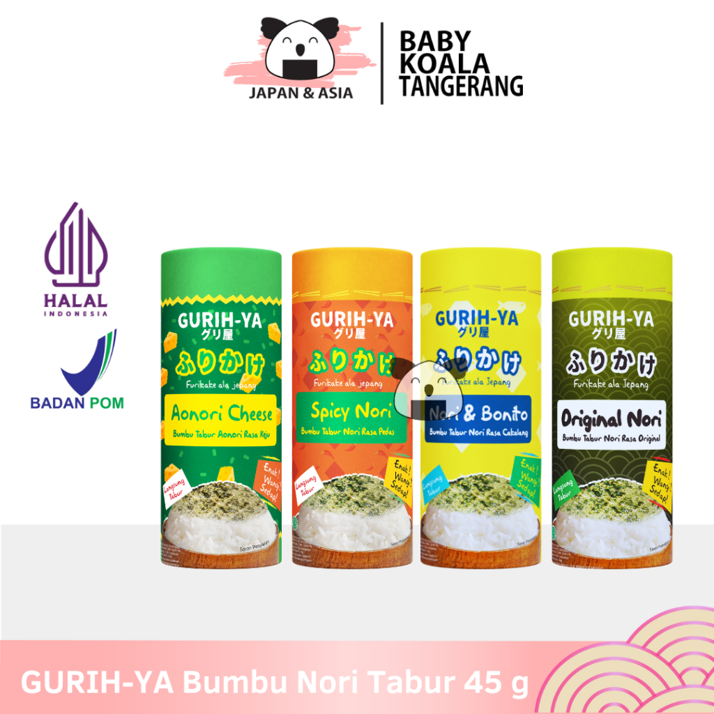

GURIH-YA Bumbu Tabur Nori 45 g Halal | Seaweed Nori Seasoning | Non MSG -BKT