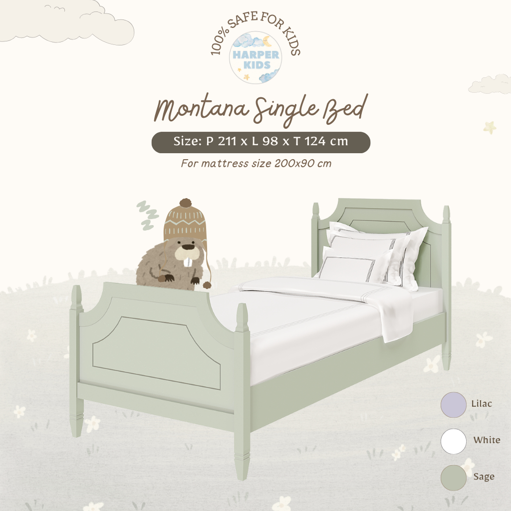 Harper Kids Montana Bed Frame | Dipan, Ranjang, Ranjang Bayi, Ranjang Anak, Bed Frame, Furniture Ana