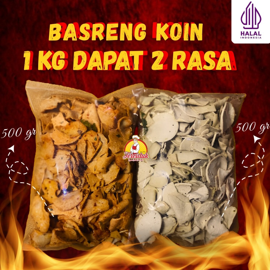 

(BUY 1 GET 1 ) 1 KG BASRENG KOIN PEDAS DAUN JERUK & ORIGINAL (1 KG DAPAT 2 RASA) - BASRENG BULAT PEDAS CEMILAN VIRAL