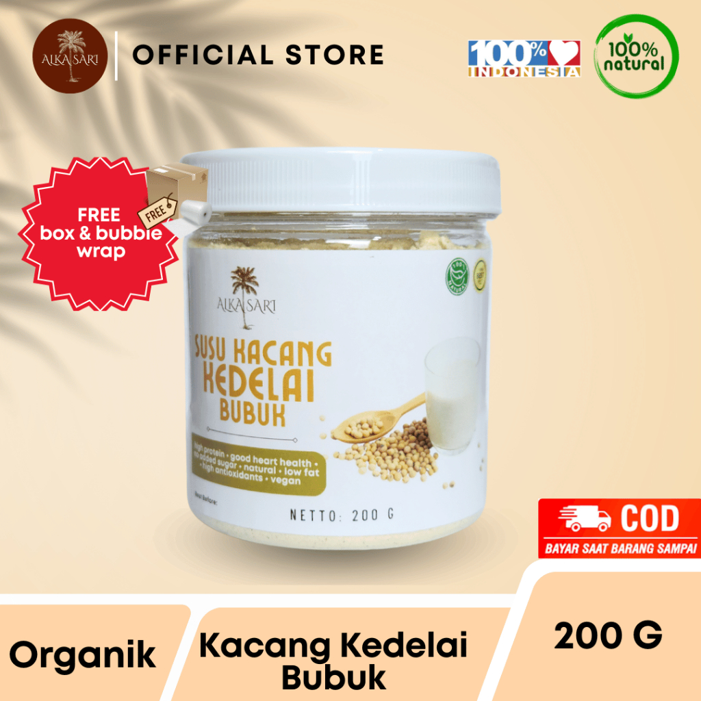 

Susu Kacang Kedelai Bubuk Murni 100% & Kacang Kedelai Bubuk + Aren Original Alka Sari 200 gr