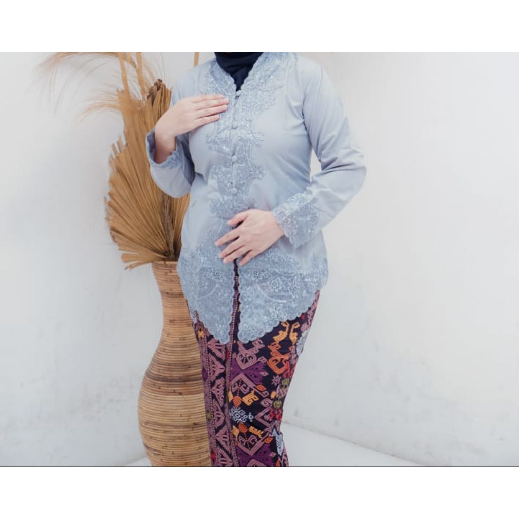Kebaya Encim Modern Tangan Panjang Polos