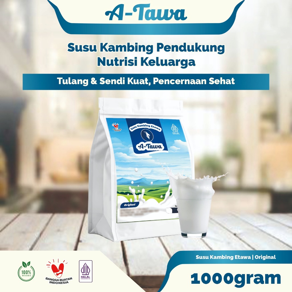 

PROMO SUSU KAMBING ETAWA A-TAWA RASA ORIGINAL DAN COKELAT 1000GR Untuk Imunitas Tubuh,Atasi Paru-Paru,Asma,Tulang,Nyeri sendi