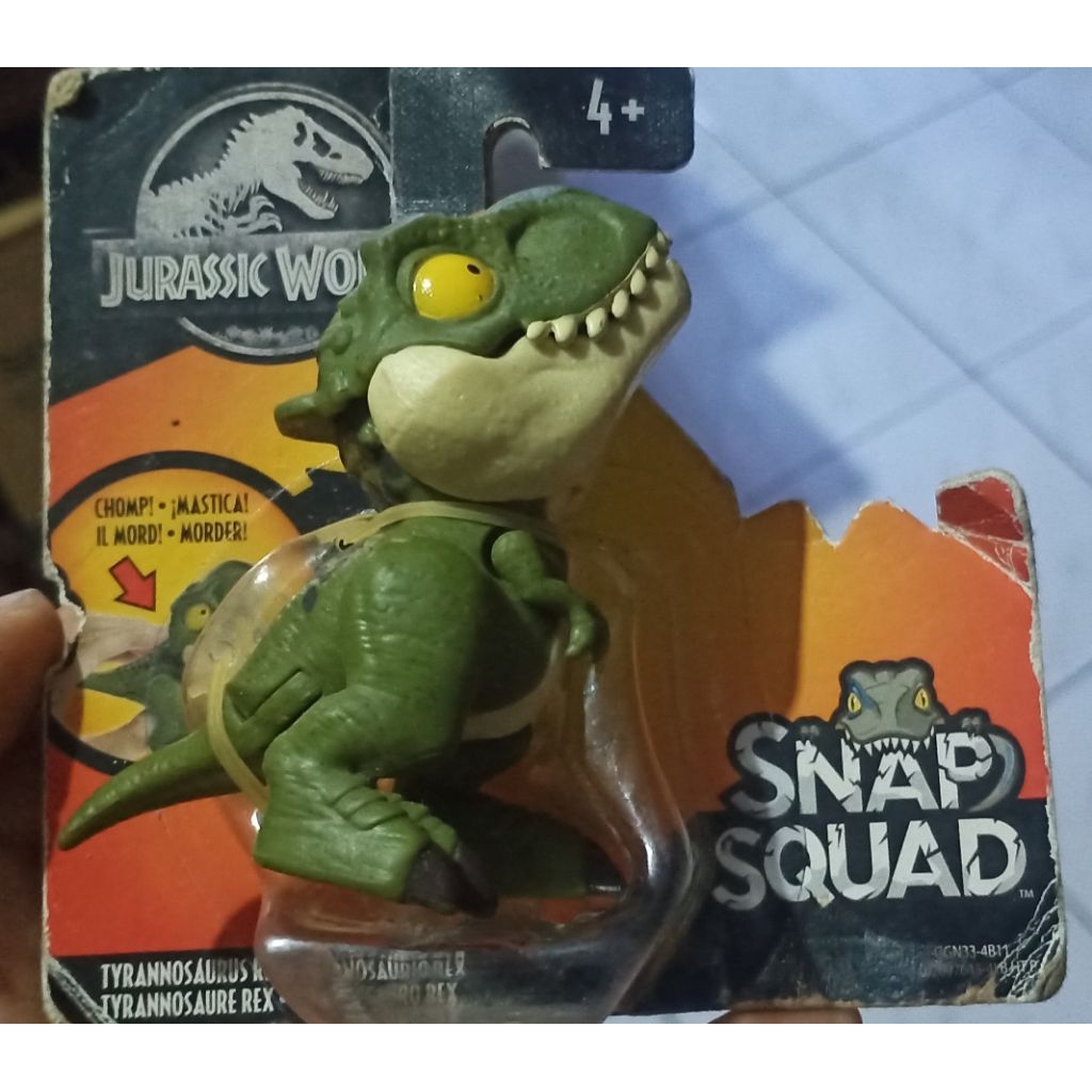 Snap Squad Jurassic World Mattel T-Rex Hijau Langka