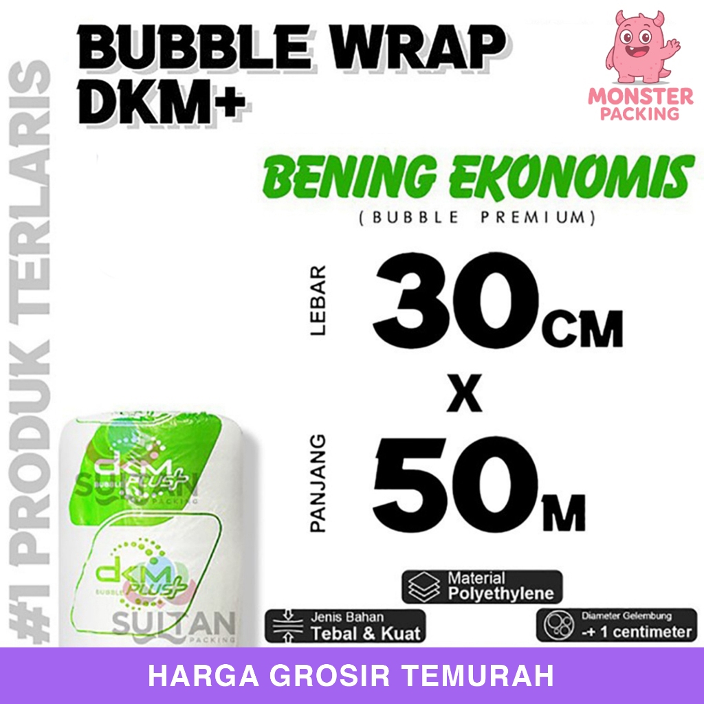 

Bubble Wrap 30cm x 50meter BENING EKONOMIS Bubblewrap TERMURAH / ROLL
