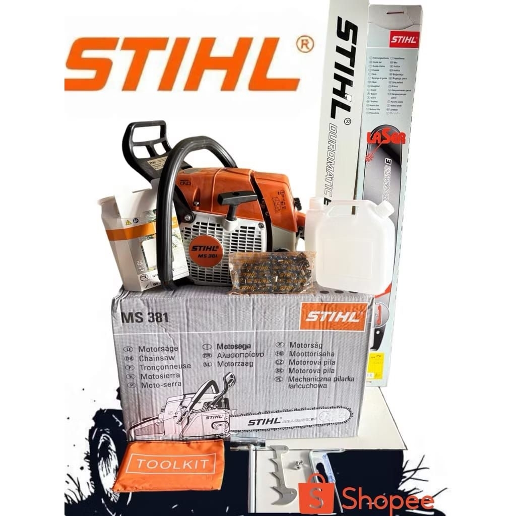 BERKUALITAS CHAINSAW STIHL MS 381 STIHL - MESIN POTONG KAYU STIHL MS 381 BAGUS
