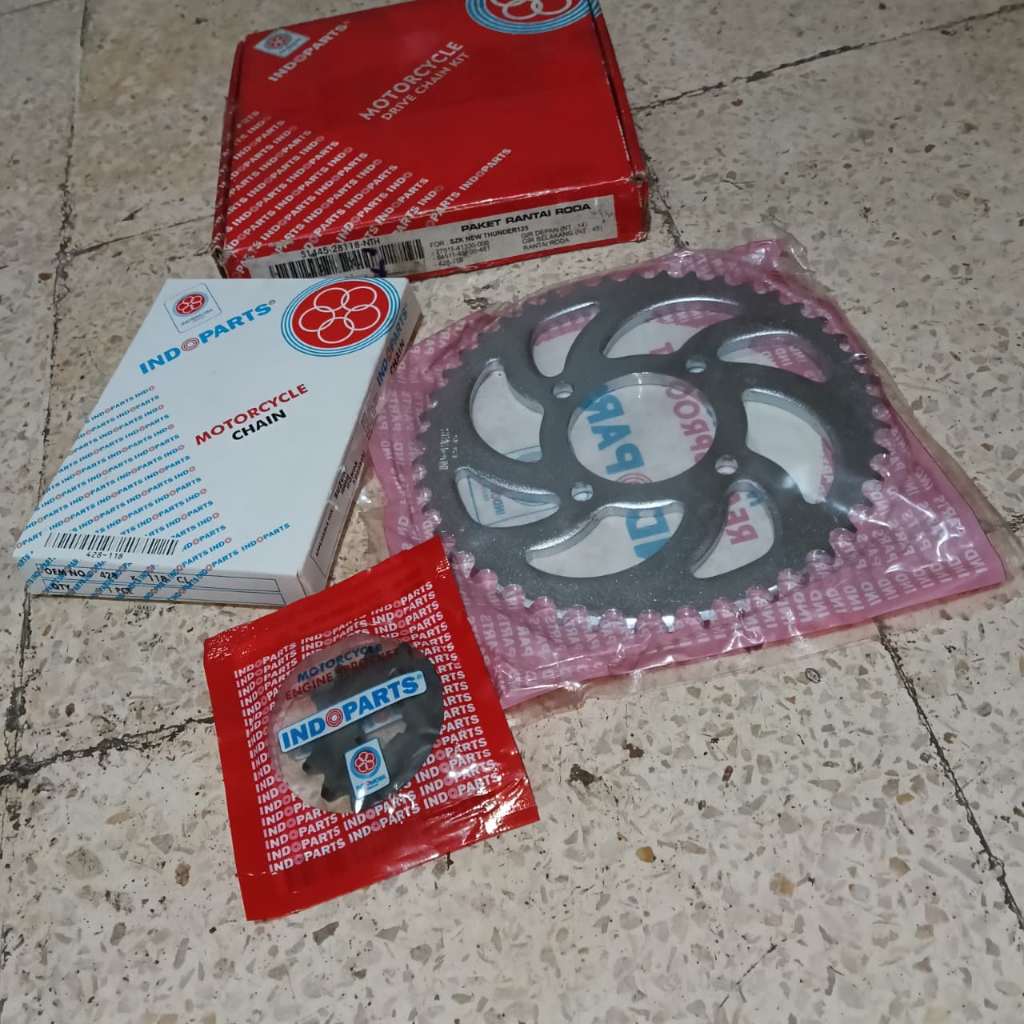 Girset thunder 125 new Gear set thunder 125 new Chain kit thunder 125 new Gir paket thunder 125 new 