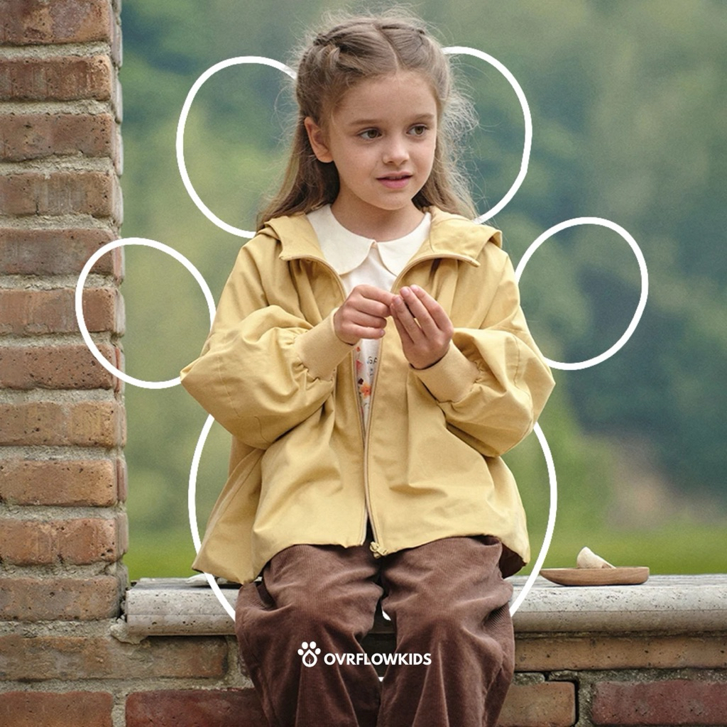 OVERFLOW STUFF KIDS Jaket Anak Perempuan Umur 2-12 Tahun Gilrs Spring Autumn Jacket Outerwear Kids T
