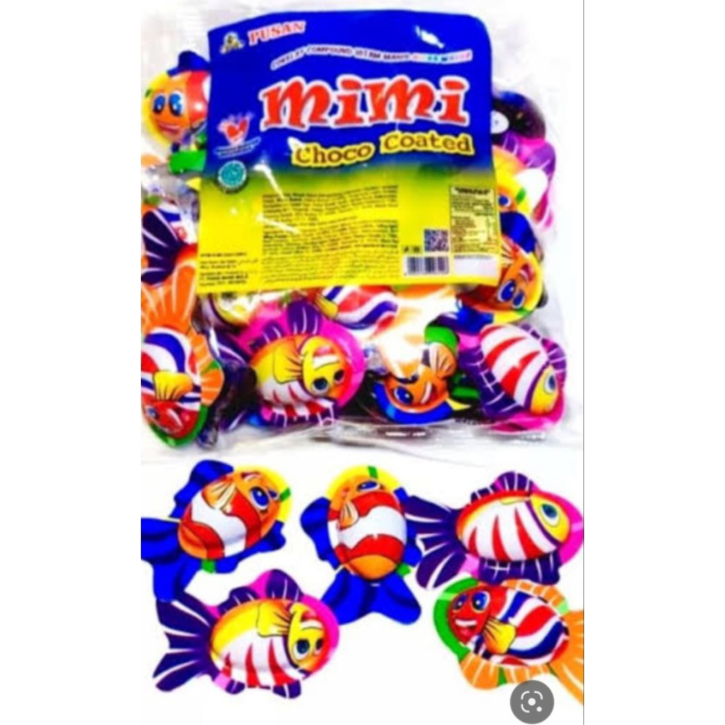 

Permen Chocolate compound Mimi ikan