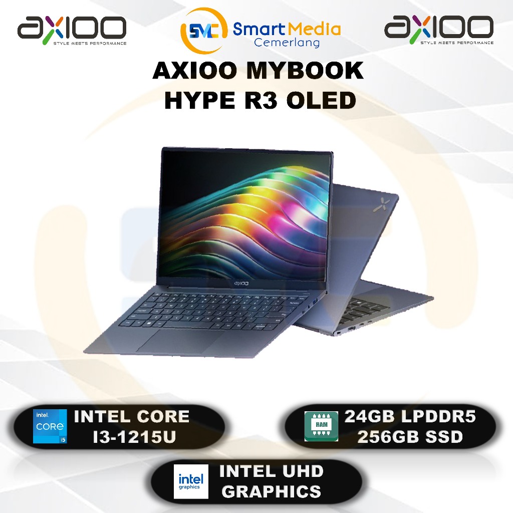 AXIOO HYPE R3 OLED - INTEL I3-1215U - 24GB - 256GB - 14" OLED - W11
