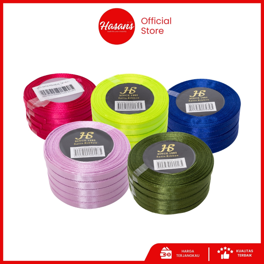 

[Part 2] Pita Satin 1/4 Inch / Pita Satin 0.6 Cm / Pita Satin Warna / Pita Kado / Pita Kain Warna / Pita Satin Polos Hl 1/4