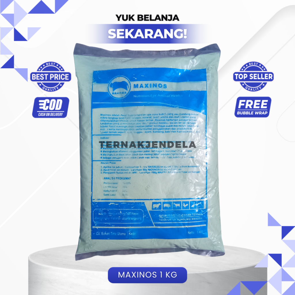 MAXINOS 1 KG - Susu Ternak Kemasan untuk Pengganti Susu Indukan