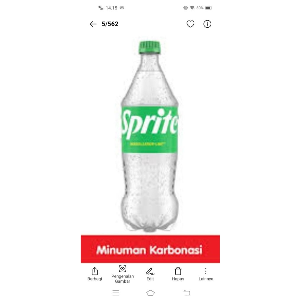 

Sprite bersoda 1 liter