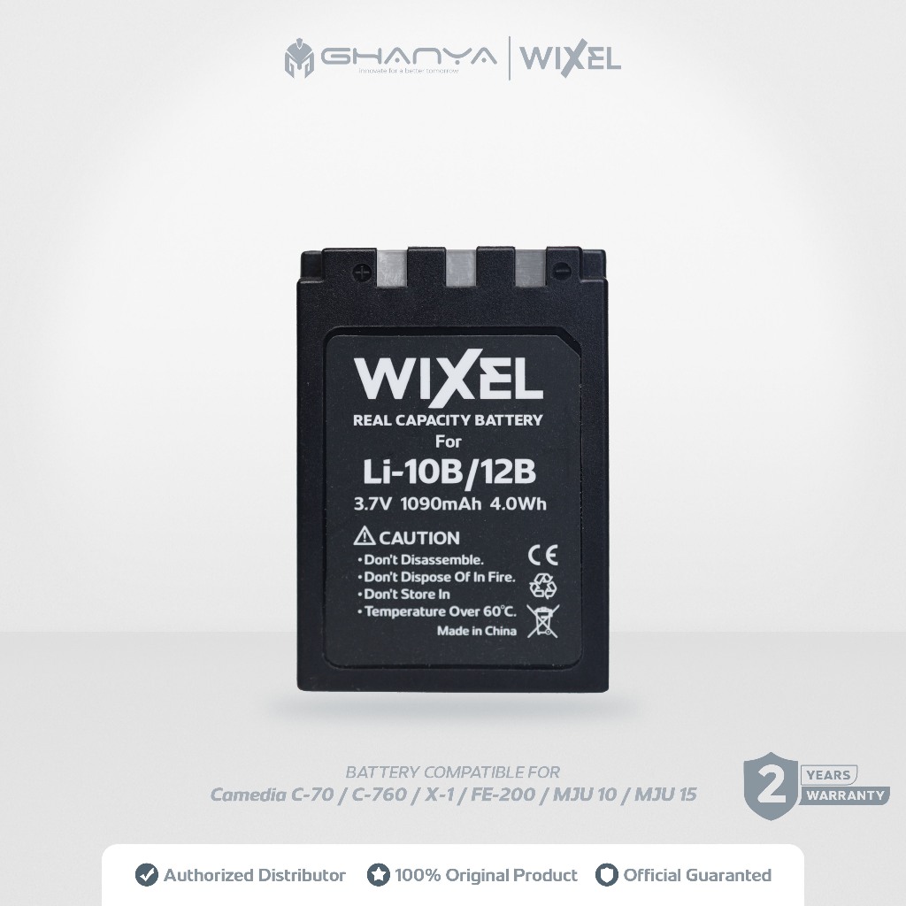 WIXEL Baterai Kamera LI-10B / LI-12B for Olympus Camedia C-70 C-7000 C-760 C-765 C-770 D-590 X-1 X-2