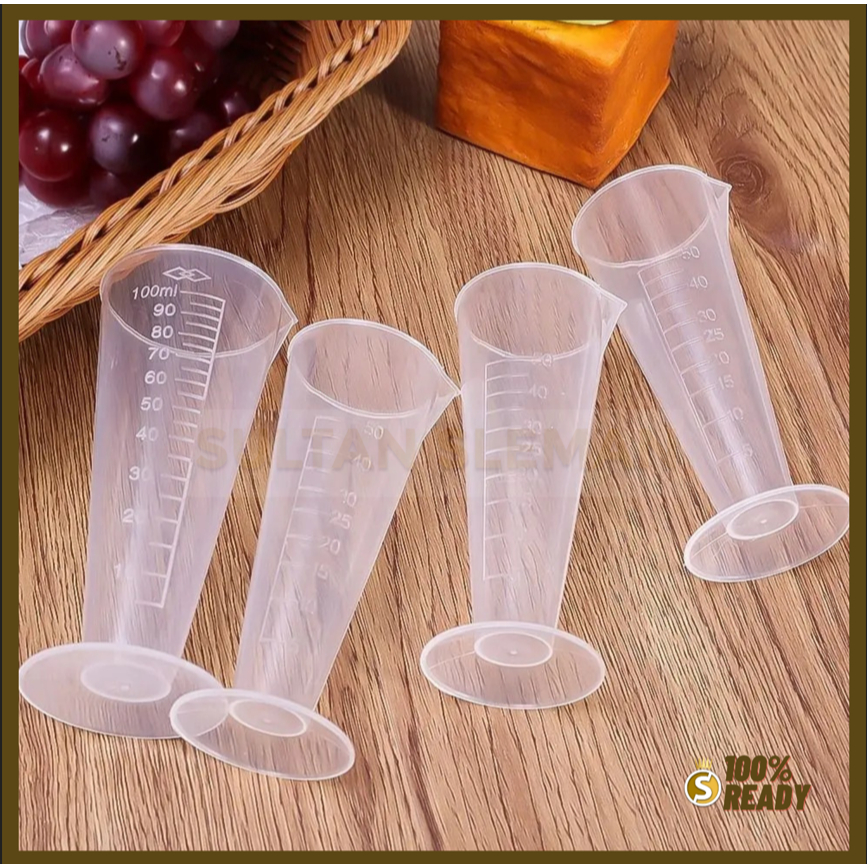 Gelas Takar Plastik 50ml / GELAS TAKAR KERUCUT / Plastik Gelas Cup Ukur Takar 50 ml