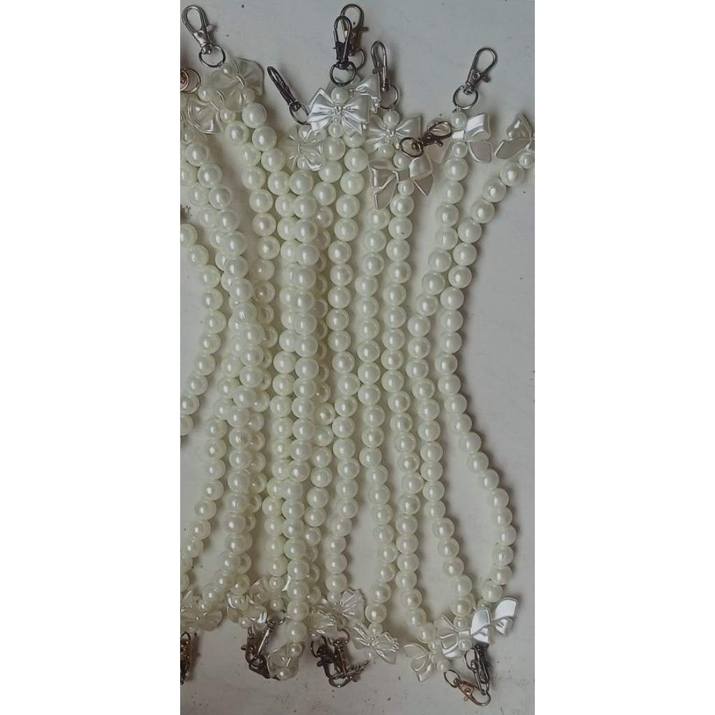 strap tas mutiara 12 mm panjang 35 cm harga untuk /pcs
