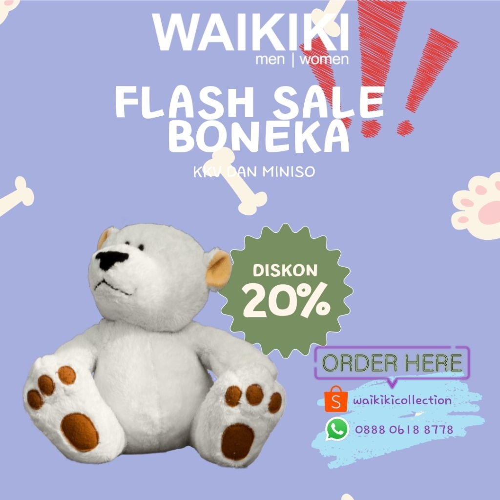 WAIKIKI Boneka/Teddy bear/Boneka KKV/Boneka miniso