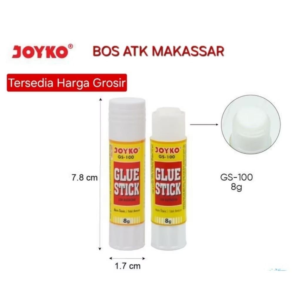 

[PCS] GLUE STICK 8GR JOYKO GS-100 / LEM STIK GS100 JOYKO 8GR / LEM KERTAS STICK PADAT