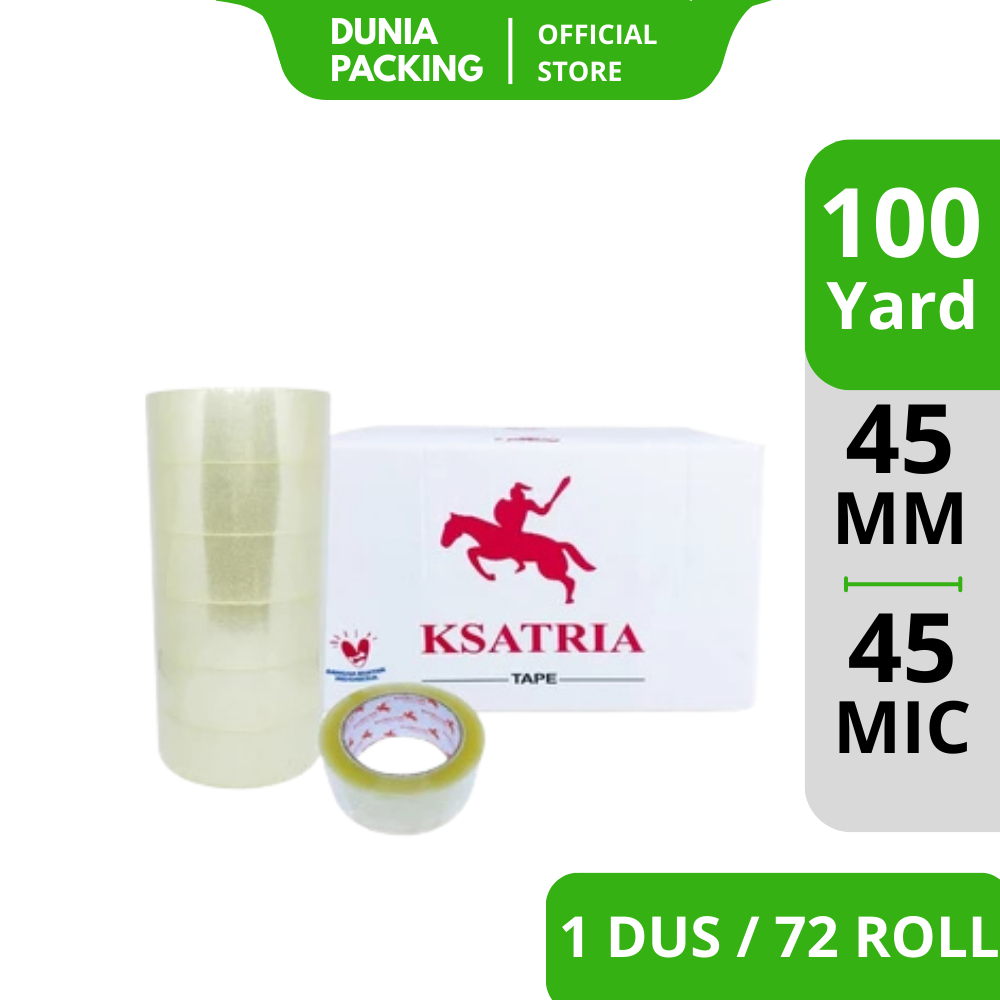 

[TERMURAH] Lakban OPP Tape / Lakban Bening Dunia Packing 100 Yard (1 Dus) -COD