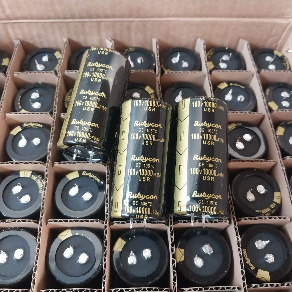 Jlelectro Elco Rubycon Hitam Usr 100V 10000Uf , Elco Rubycon Black Gold 10000Uf 100V Usr , Elco
