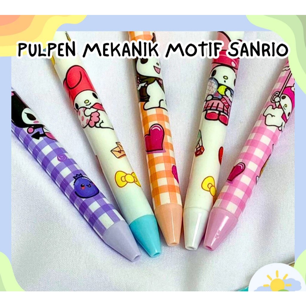 

Kiddypicks - Pulpen Mekanik Motif Sanrio Kuromi Melody 3.0 Premium Lucu Unik Alat Tulis