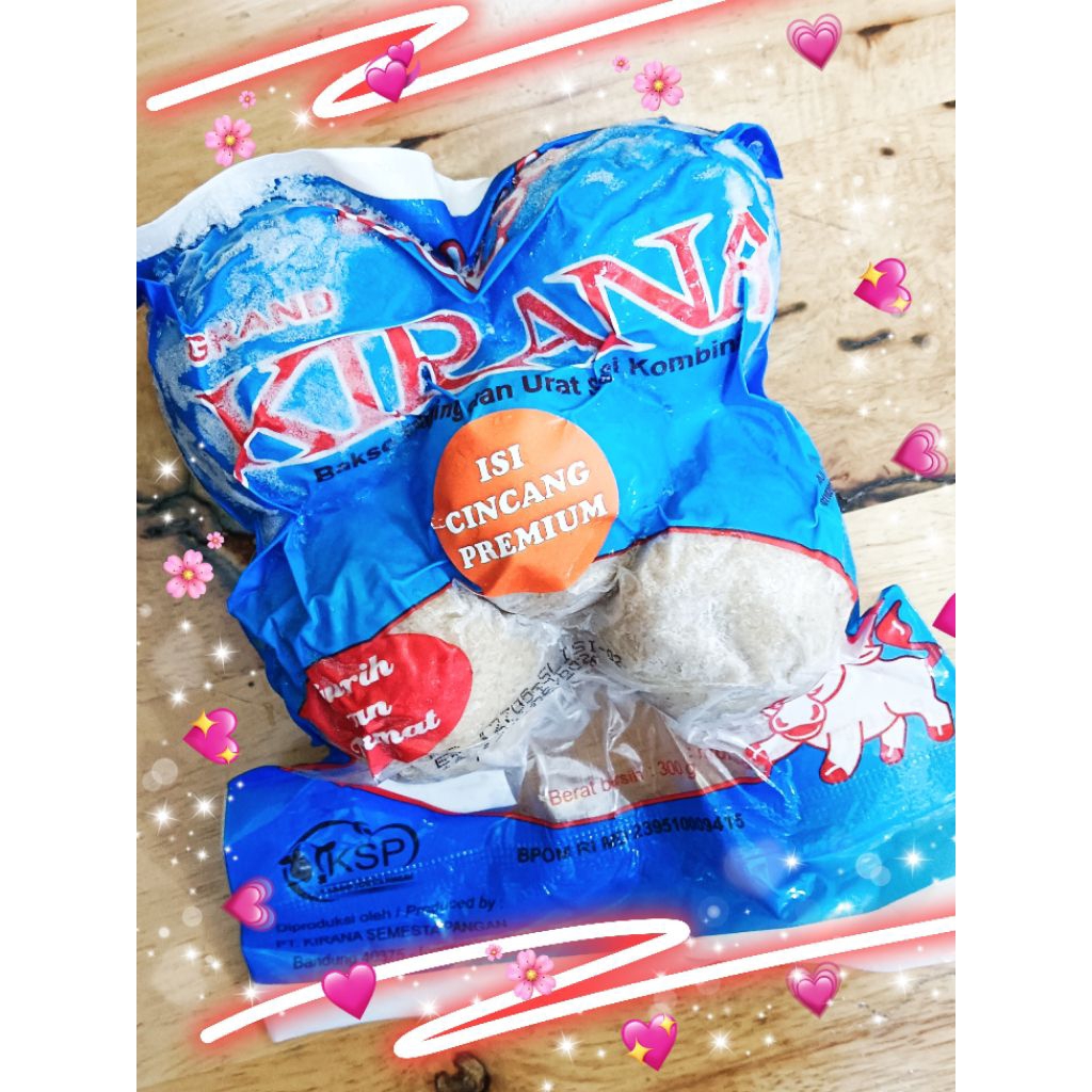

KIRANA BAKSO SAPI PREMIUM ISI DAGING CINCANG 300GR LOGO HALAL